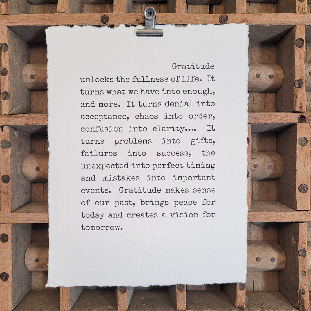 PROSE (GRATITUDE)