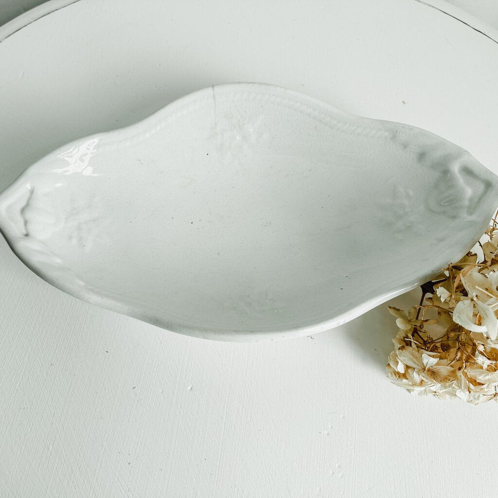 ANTIQUE IRONSTONE RELISH DISH
