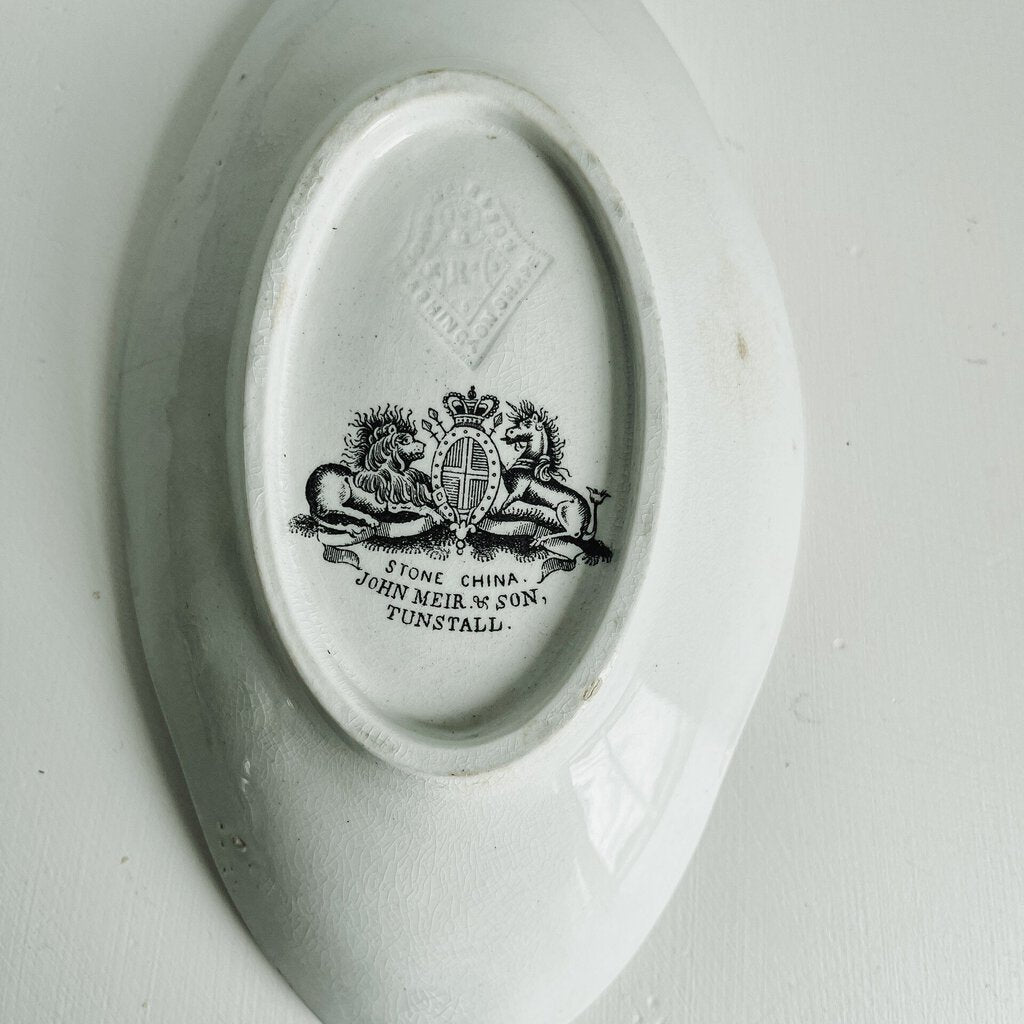 ANTIQUE IRONSTONE RELISH DISH