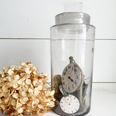 LARGE ANTIQUE APOTHECARY JAR FROM BROWN'S PHARMACY