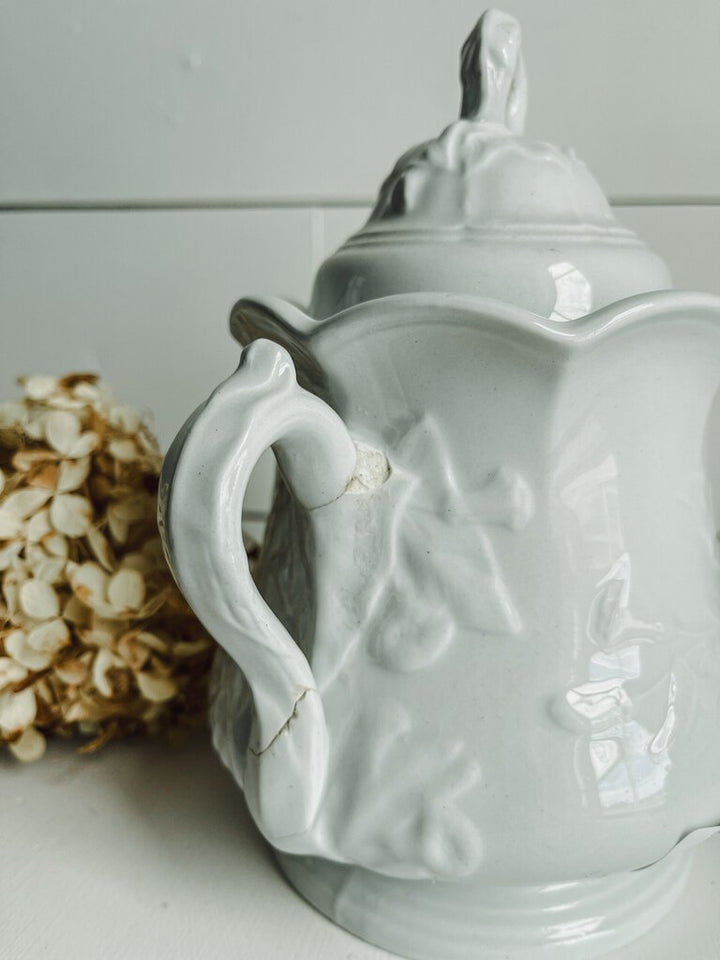 TWO HANDLED SUGAR BOWL WITH LID