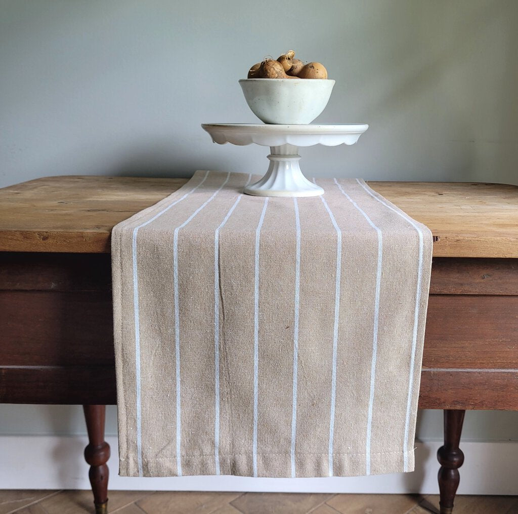 HANDMADE TAN STRIPED RUNNER (13X84)