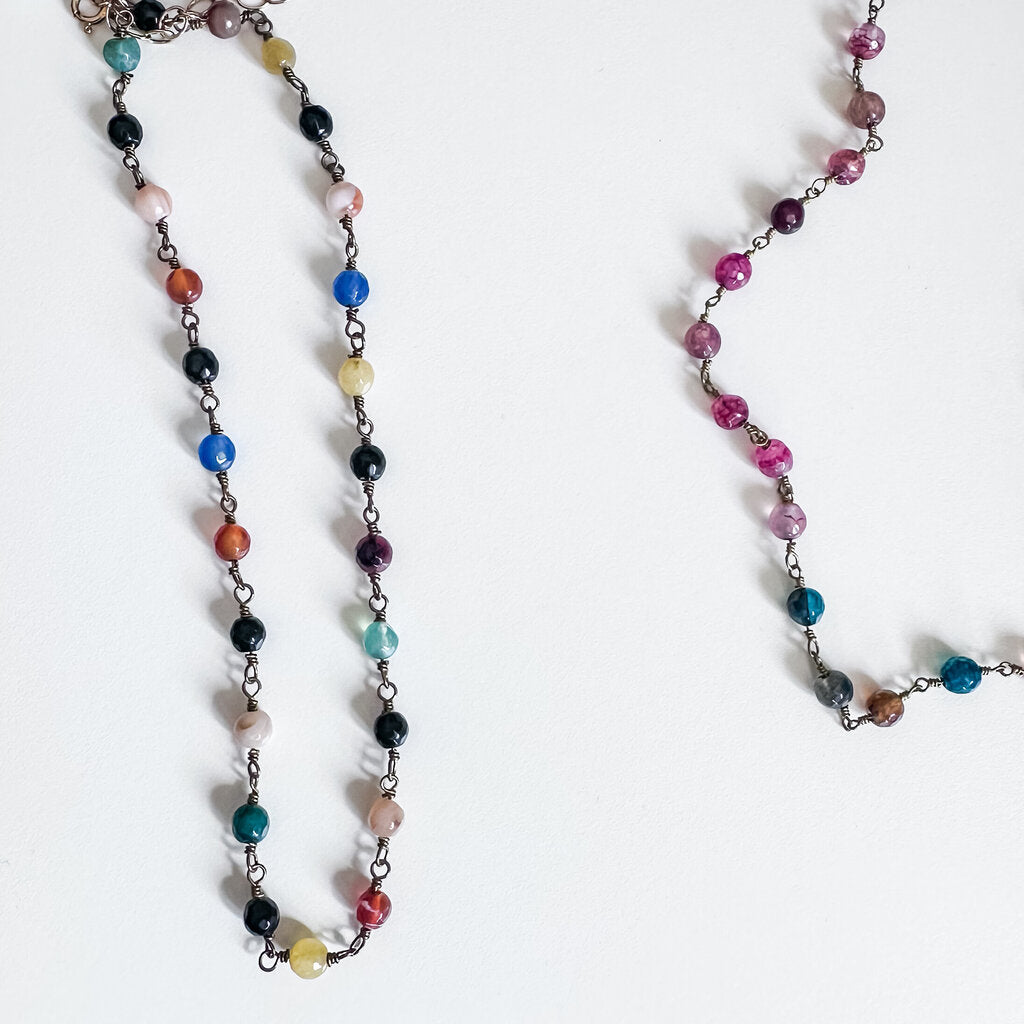 Mixed gf gemstone 16-18"