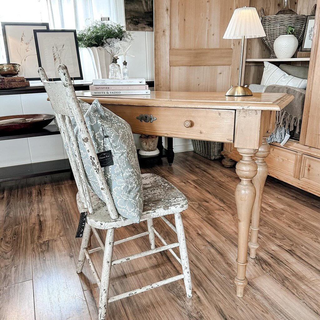 ANTIQUE PINE TABLE WITH DRAWER 39"w x 16"d x 31"t