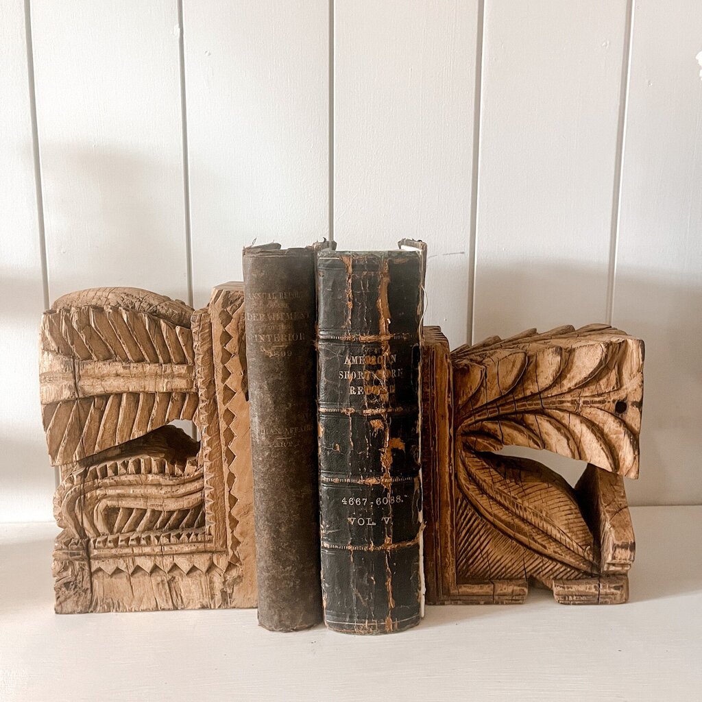 VINTAGE ARCHITECTURAL BOOKEND PAIR