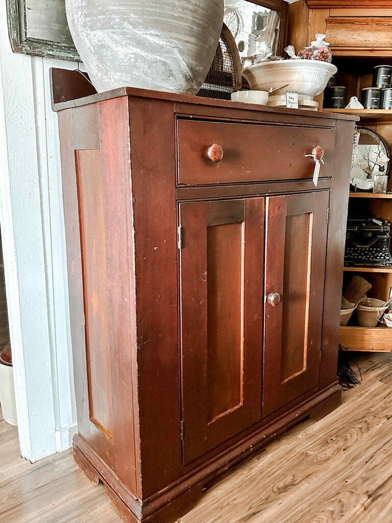 ANTIQUE JELLY CUPBOARD 18.5"D X 54.5"T X 41.5"W