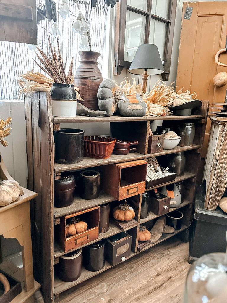 SHELVING FROM TN ANTIQUE STORE 46"W 17"D 46"H