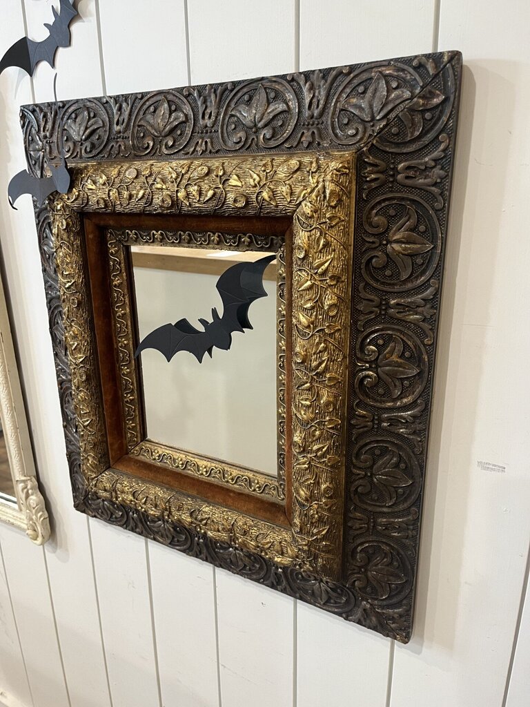 ANTIQUE ART NOUVEAU MIRROR 19.5"W X 21.5"T