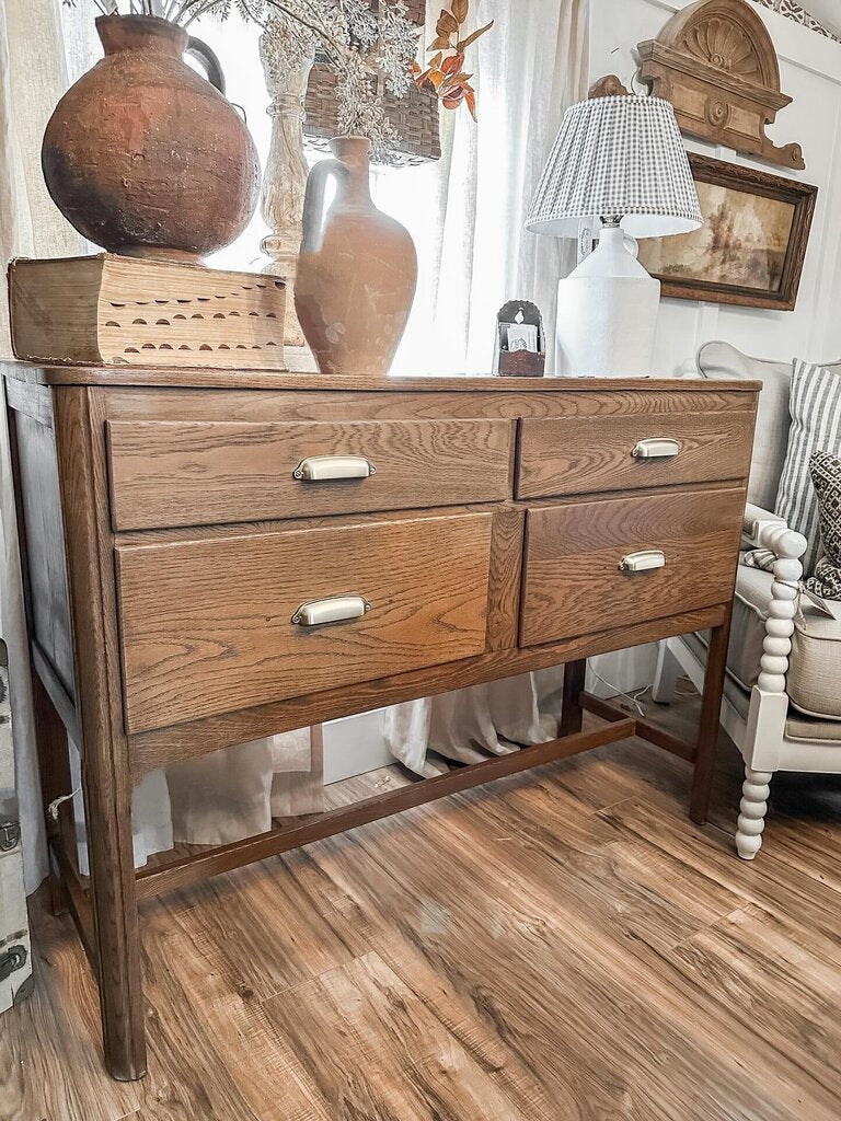 OAK CONSOLE (48"Wx16"Dx35"T)
