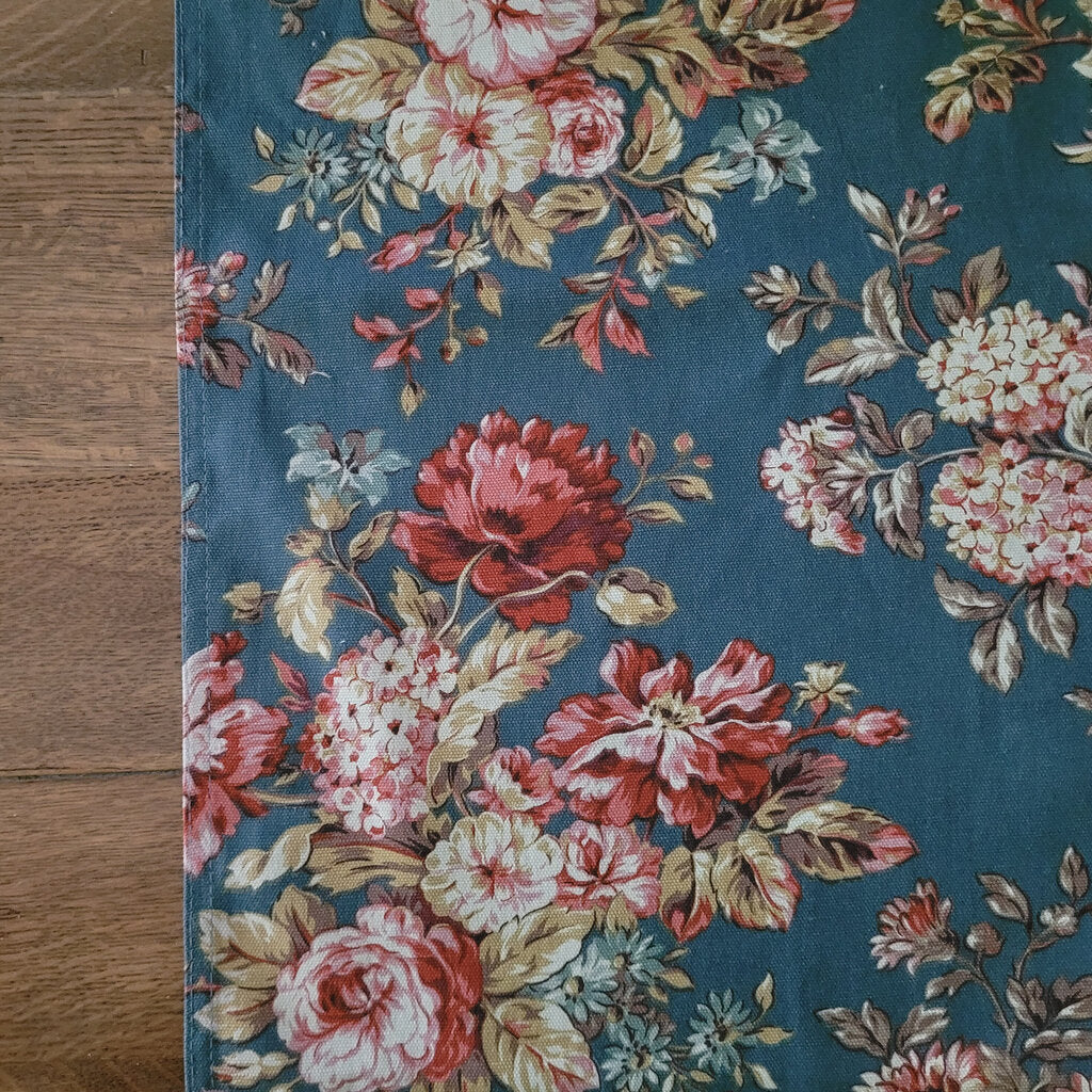 HANDMADE BLUE FLORAL RUNNER