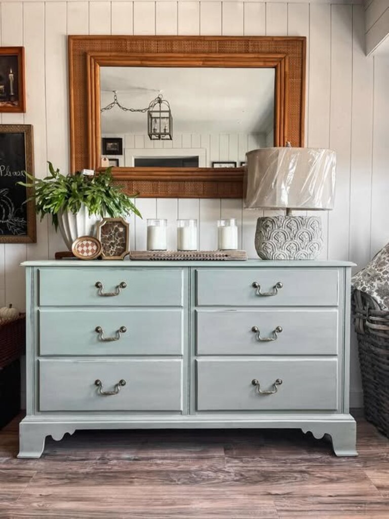 Ethan Allen Dresser 55"w x 33"t x 19"d in AS Coolabah Green
