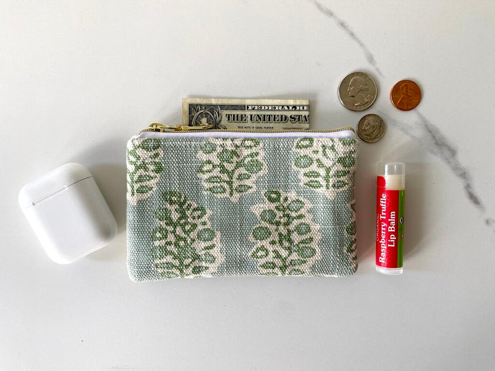 QUILTED ZIP POUCH (MANY COLOR OPTIONS)