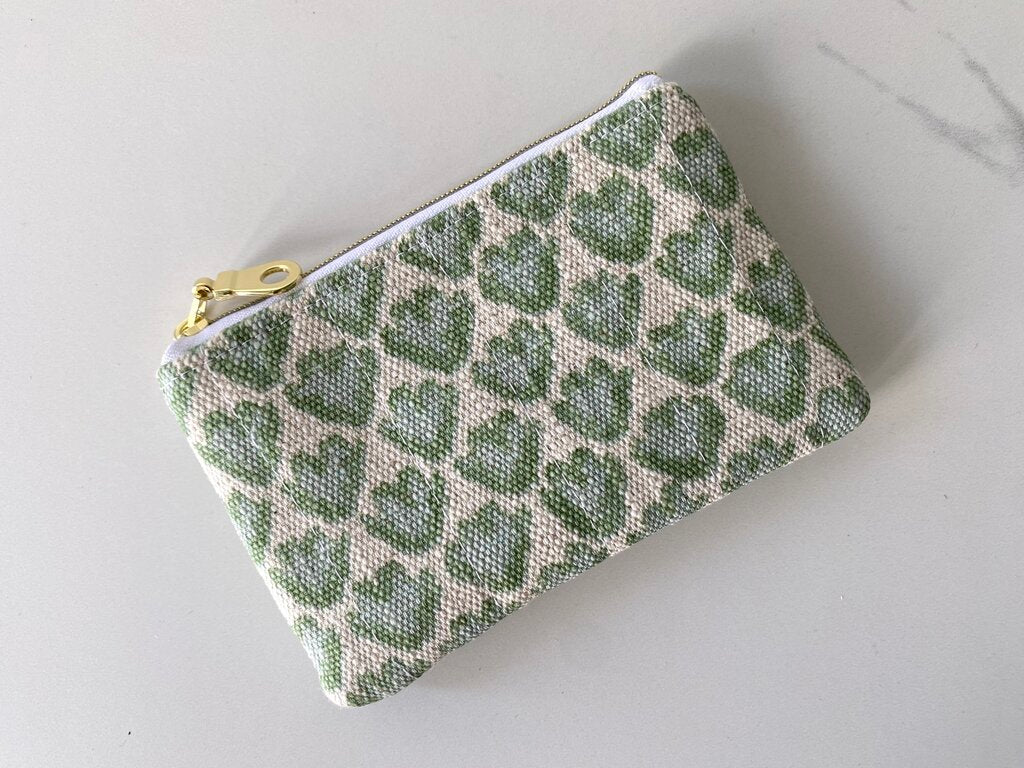 QUILTED ZIP POUCH (MANY COLOR OPTIONS)