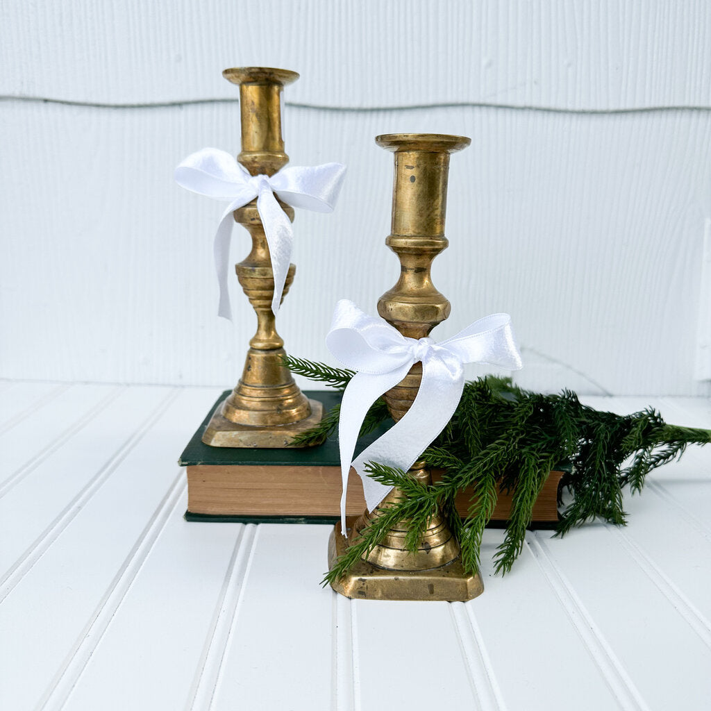 VINTAGE BRASS CANDLESTICK 8"T x 3"W