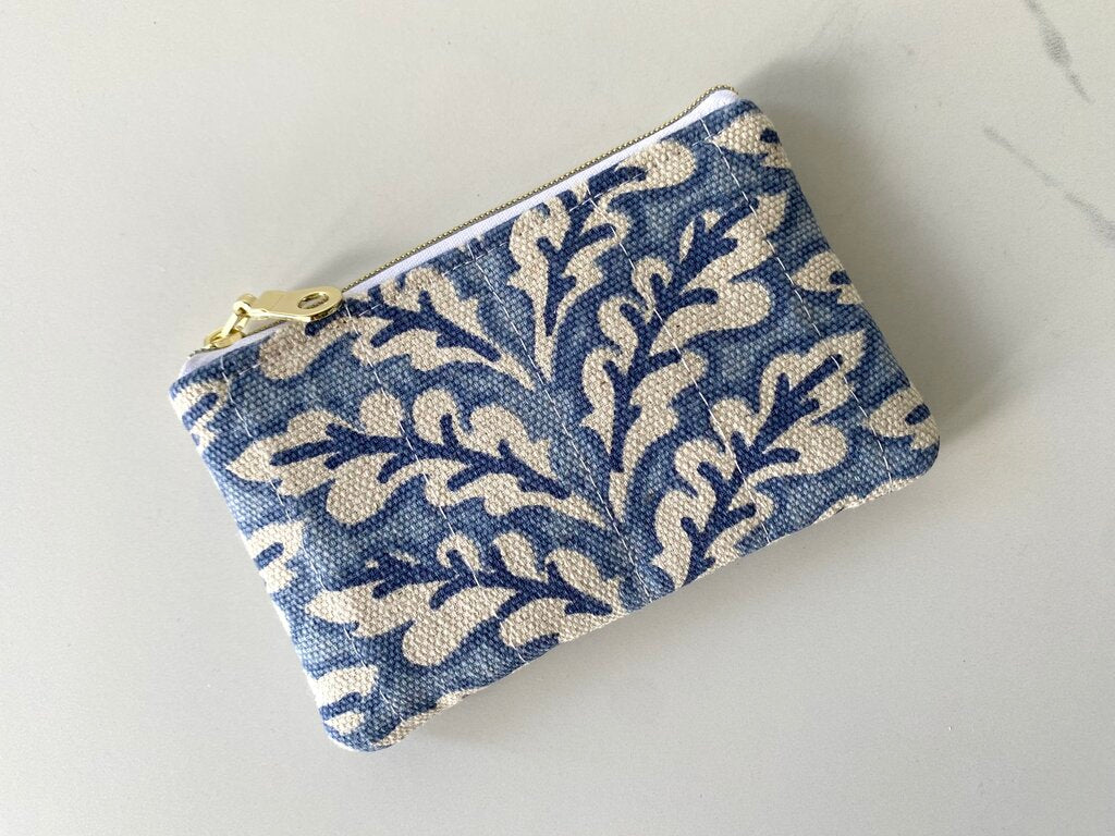 QUILTED ZIP POUCH (MANY COLOR OPTIONS)
