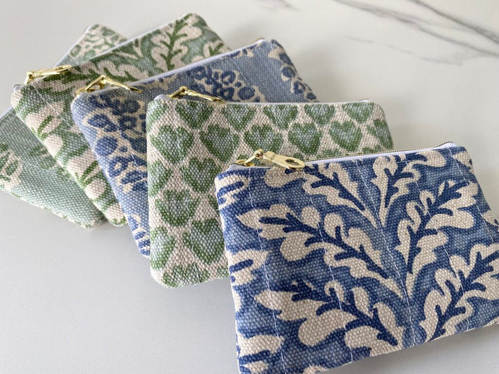 QUILTED ZIP POUCH (MANY COLOR OPTIONS)