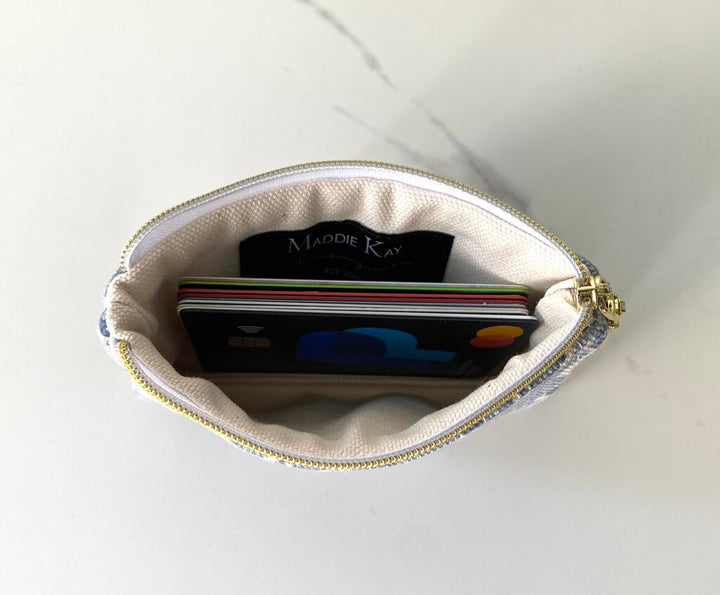 QUILTED ZIP POUCH (MANY COLOR OPTIONS)