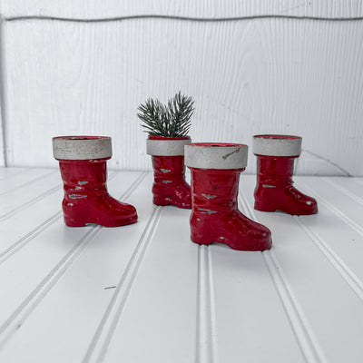 PAPER MACHE SANTA BOOT