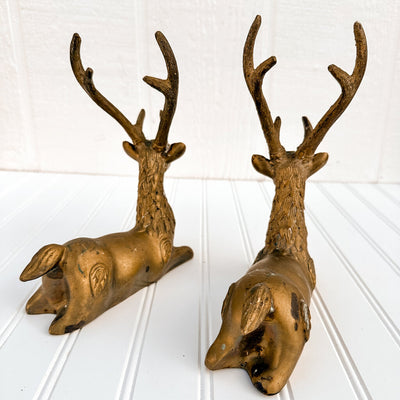 BRASS DEER SET