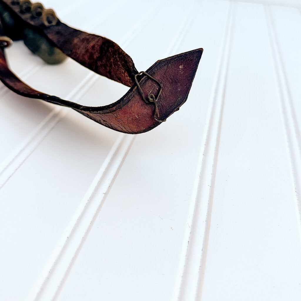 ANTIQUE SLEIGH BELLS 34" strap length