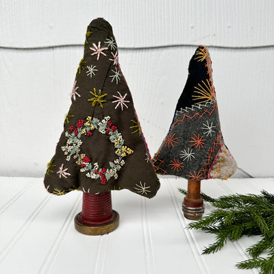 HANDMADE VINTAGE QUILT EMBROIDERED ON TREE