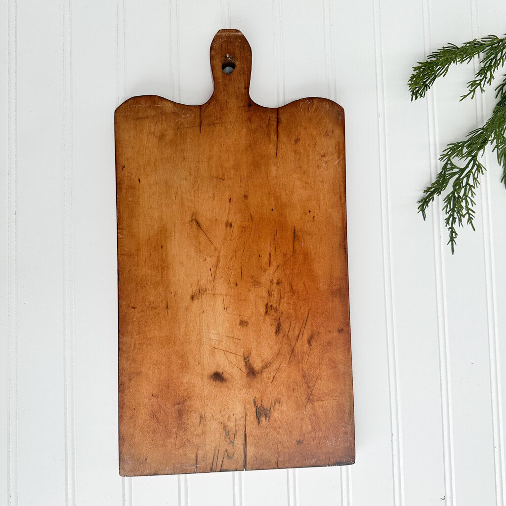 Vintage Wood Painted Bread Board 16" T x 8.5"W
