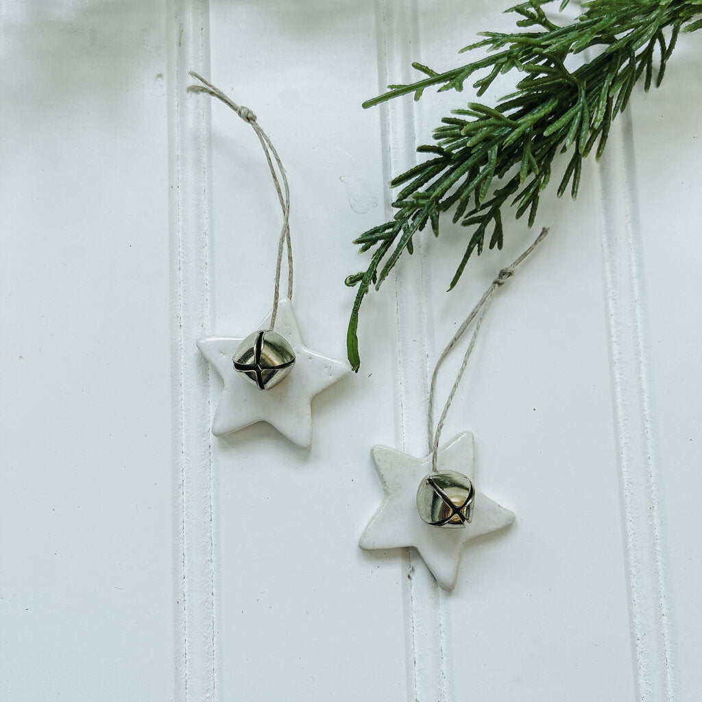 STAR ORNMAMENT HANDMADE 1 3/8" W X 1 1/4"T