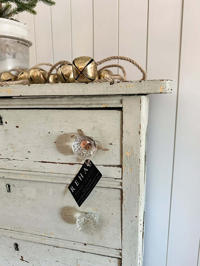 CHIPPY BLUE GREEN CHEST OF 5 DRAWERS 27.5"W 17"D 47.5"H