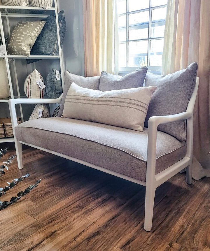 MID CENTURY SOFA (54"Wx29"Tx31"D) W/3 PILLOWS