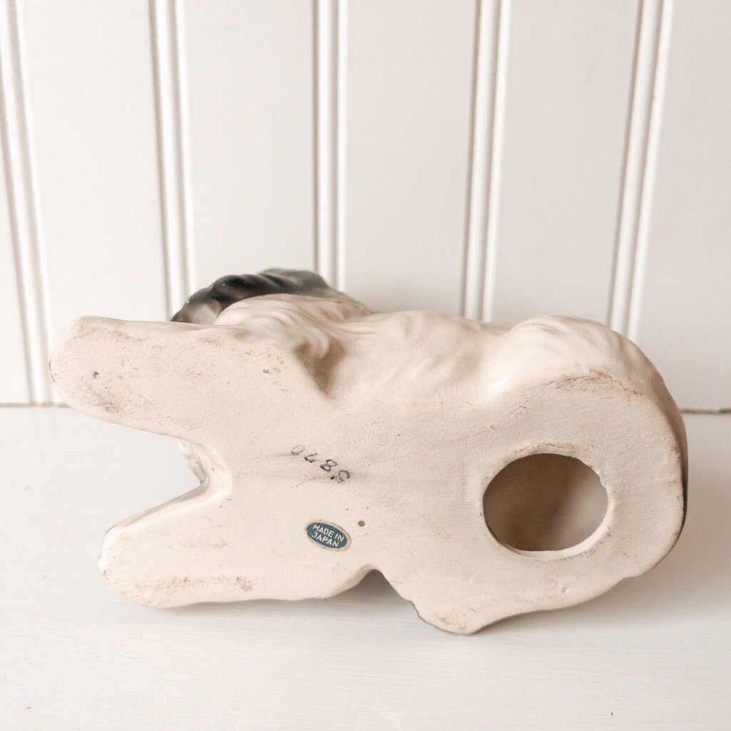CHALKWARE COCKER SPANIEL , JAPAN 3"w x 5"d x 4.5"t