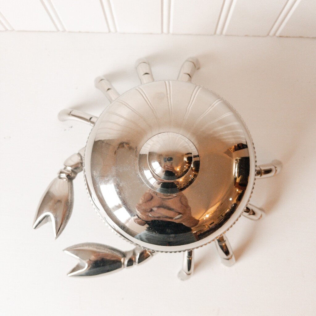 LARGE SILVER CRAB BELL