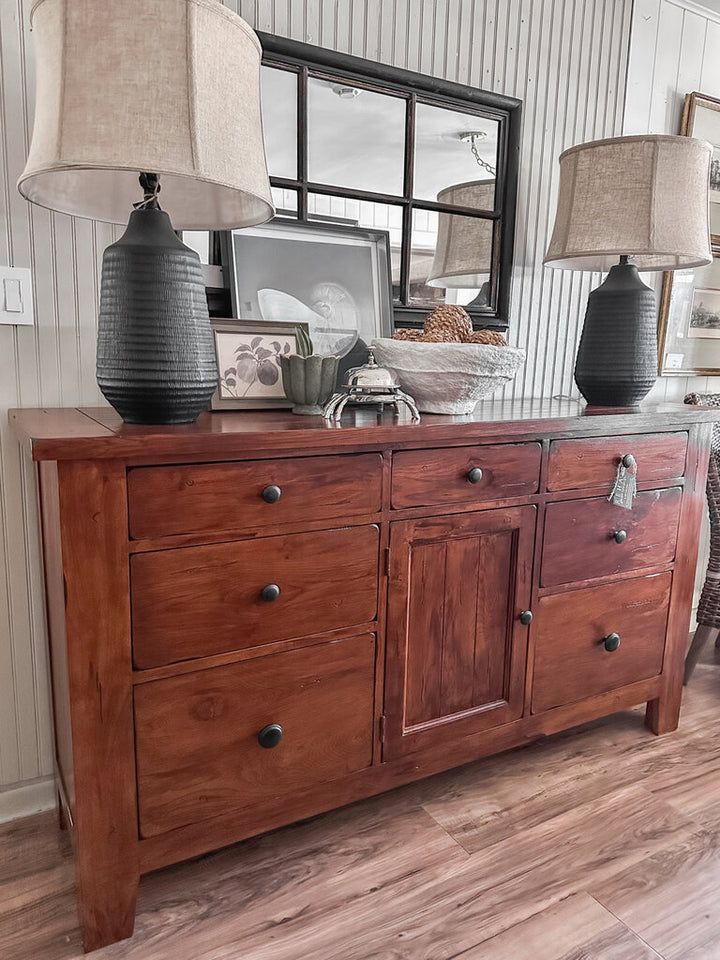 BROYHILL DRESSER 68"W 19"D 37.25"H W/MIRROR 49" x 42"