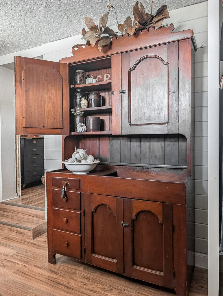 STEP BACK DRY SINK HUTCH 48"W 20"D 80"H