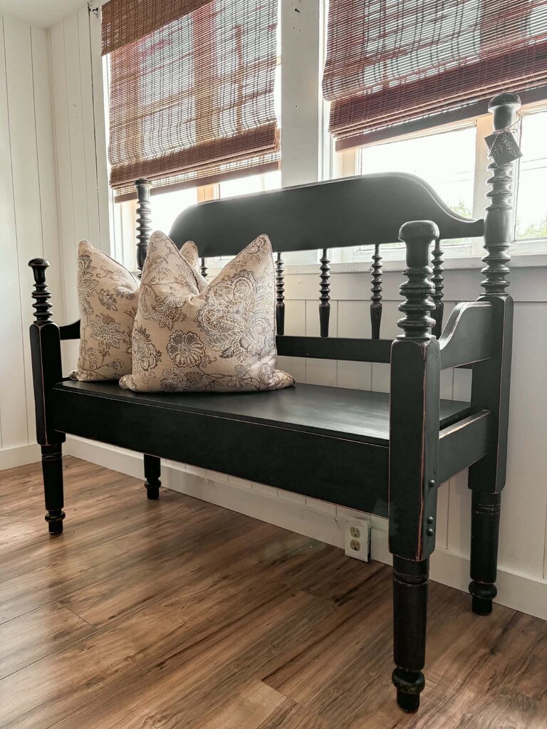 VINTAGE BENCH 51 1/2" wide x 57" tall posts x 18" deep