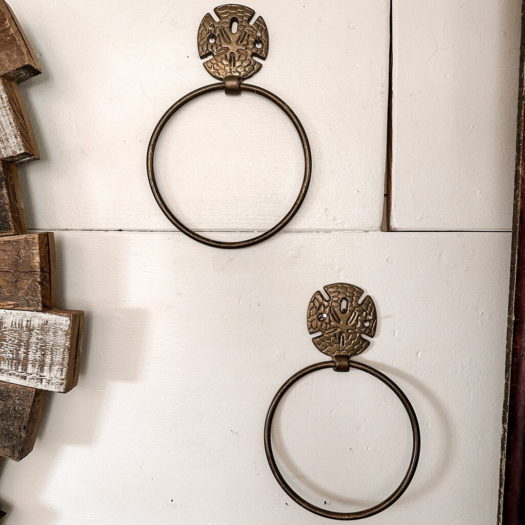 VINTAGE BRASS TOWEL HOLDER