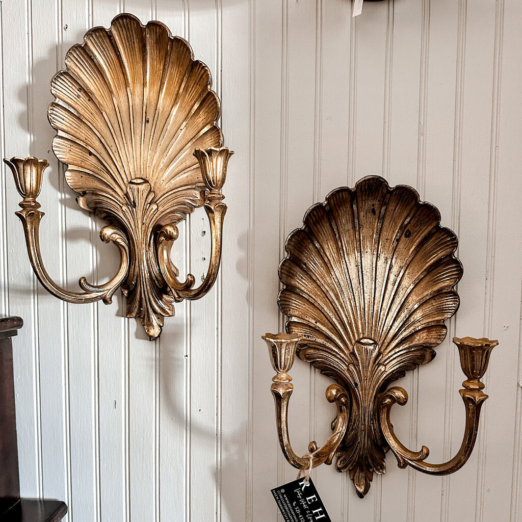 VINTAGE SYROCO WALL SCONES SET