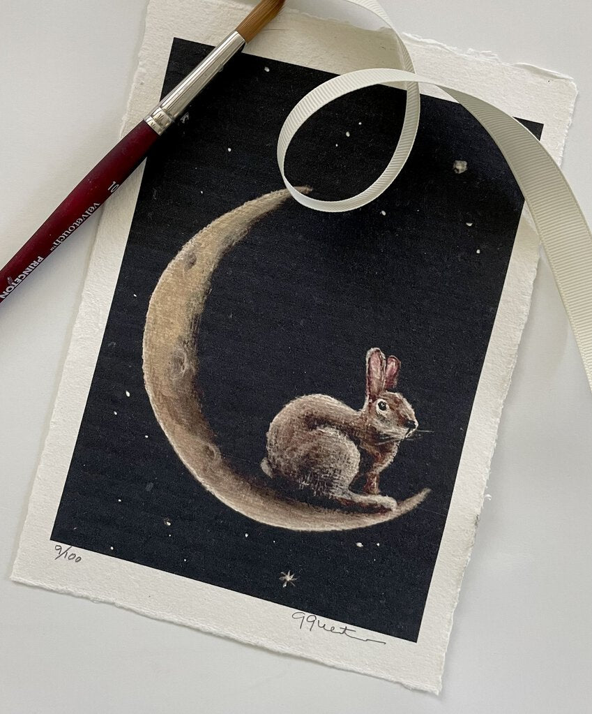 BUNNY ON THE MOON PRINT