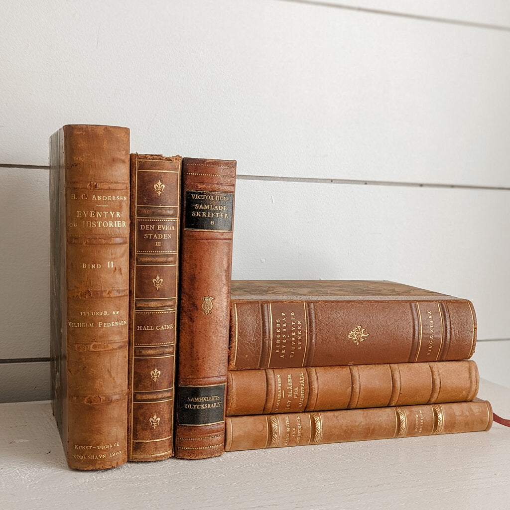 LEATHER BOUND HARDCOVER BOOK SCANDINAVIAN