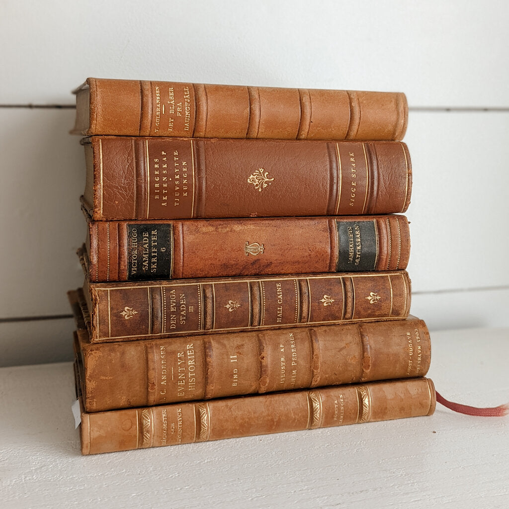 LEATHER BOUND HARDCOVER BOOK SCANDINAVIAN