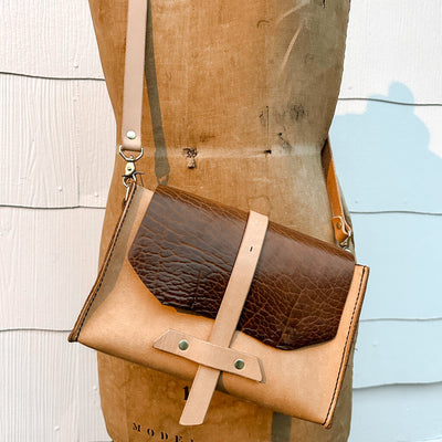 EVELYN LEATHER CROSSBODY GLAZED BISON